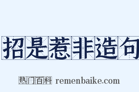 招是惹非造句是什么意思的图片